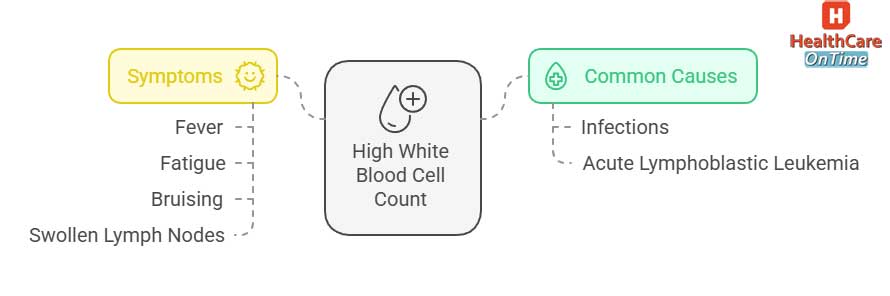 Symptoms of High WBC Count infographic