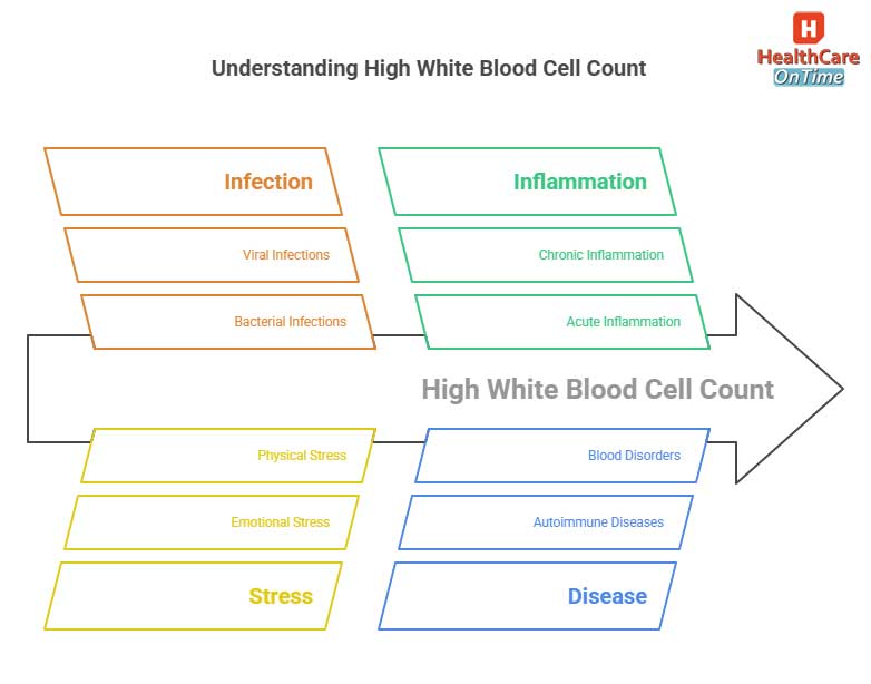 Understanding high white blood cell count infographic